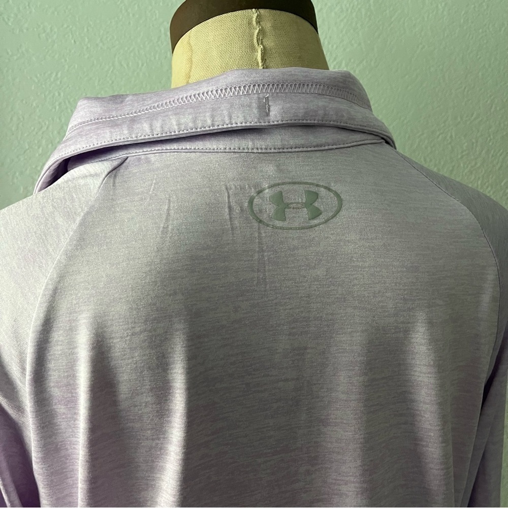 UNDER ARMOUR sz M Light Purple Long Sleeve Zip Up Tech Twist Jacket Funnel Neck - Picture 5 of 9